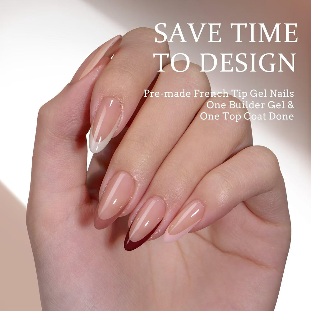 BTArtboxnails XCOATTIPS French tips with almond shape for a chic look