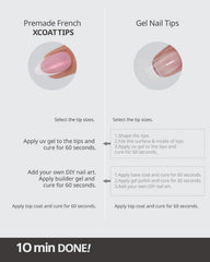 16 sizes of BTArtboxNails XCOATTIPS for a natural fit from cuticle to tip
