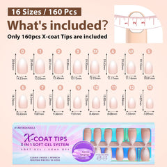 BTArtboxnails XCOATTIPS ombre nails for easy removal and quick updates.