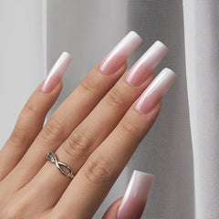 BTArtboxnails XCOATTIPS square long press on nails for natural gel polish look.