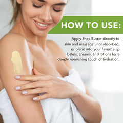 Btefls Shea Butter used on skin patches for gentle hydration.
