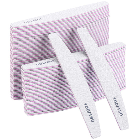 BTYMS double-sided nail files 100/180 grit for efficient shaping and smoothing
