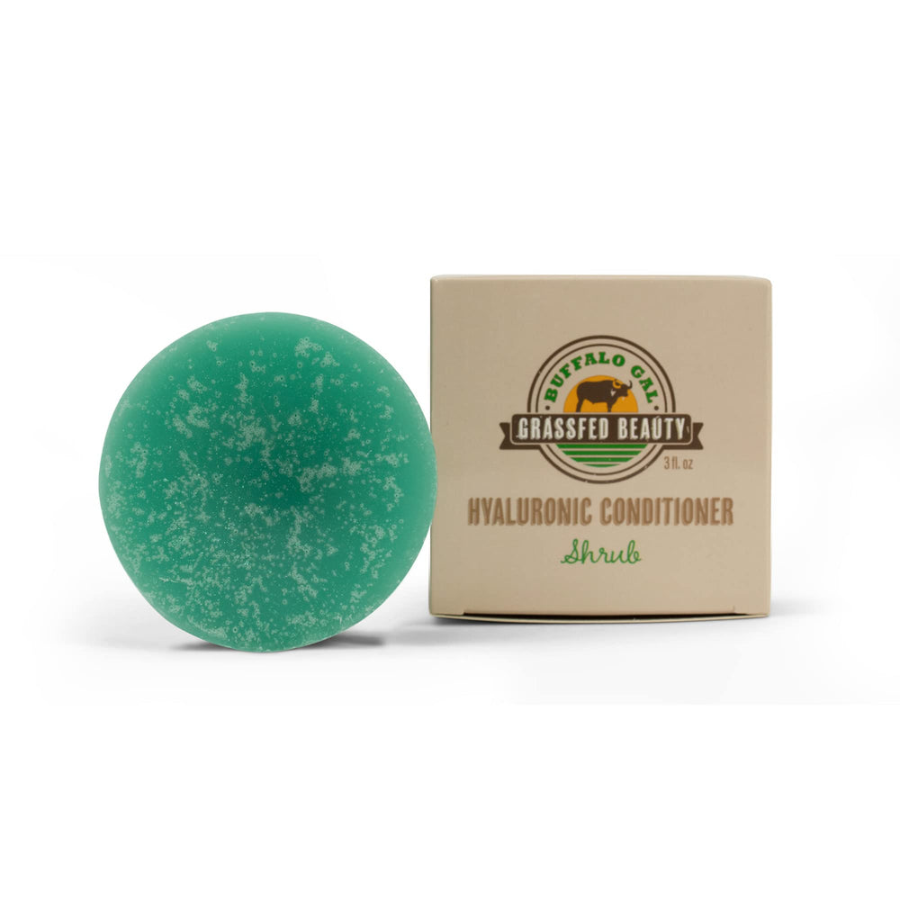 BUFFALO GAL conditioner bar with a soft finish for easy detangling and smooth hair.