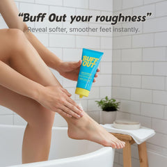 BuffOut packaging and tube displayed for easy routine integration.
