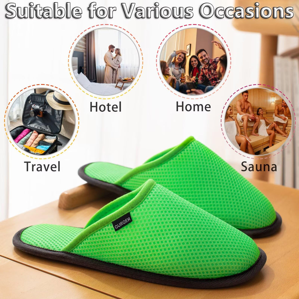 BUGUKI Spa Slippers color variety with six hues for guests.