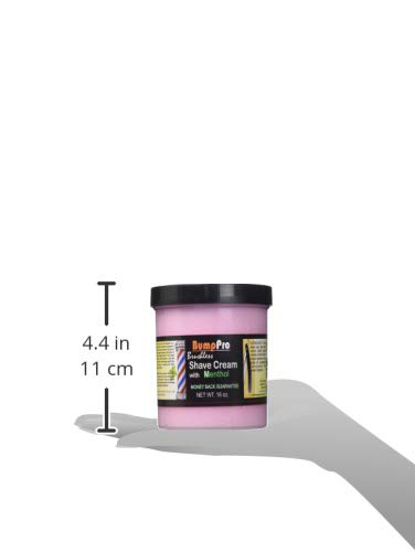 Bump Pro Brushless Shave Cream foam close-up shows rich lather and glide.