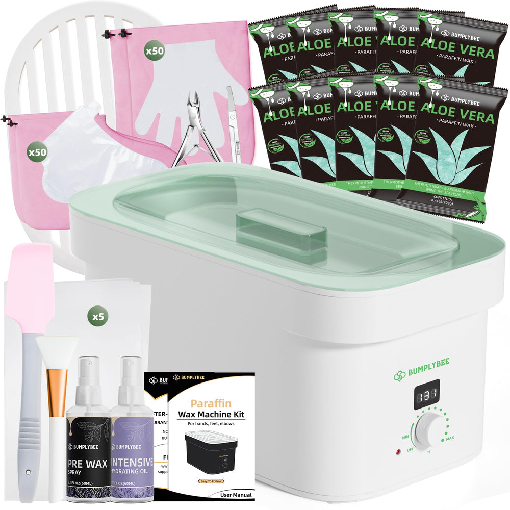 BUMPLYBEE 7000ml paraffin wax machine front view for hands and feet in a sleek white design
