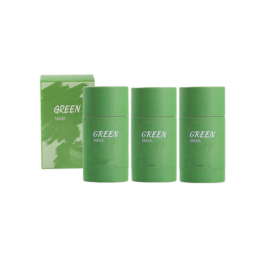 Bupposes Green Tea Mask Stick in compact design for on-the-go cleansing and moisture.