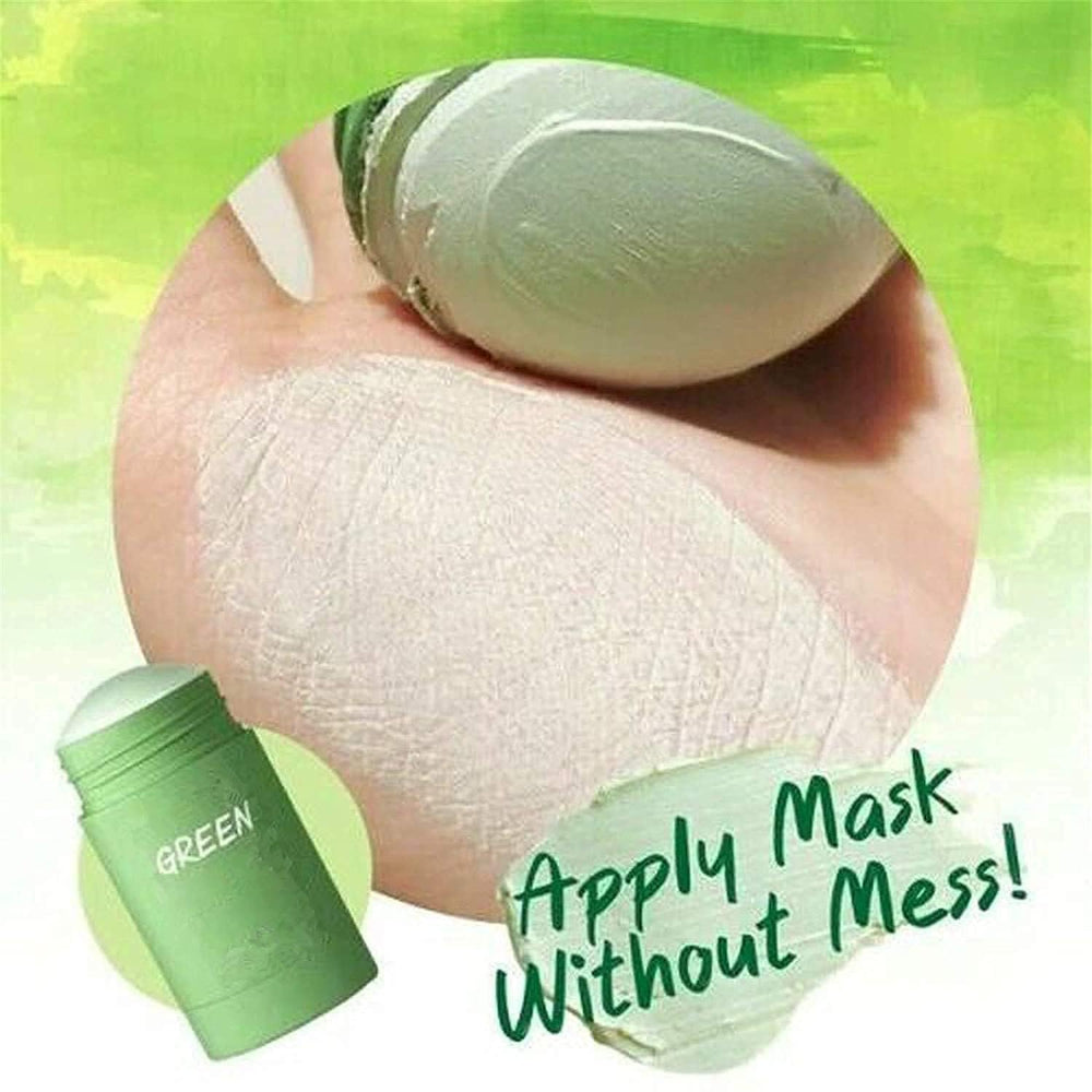 Bupposes Green Tea Mask Stick packaging highlights travel-friendly kit and easy access.