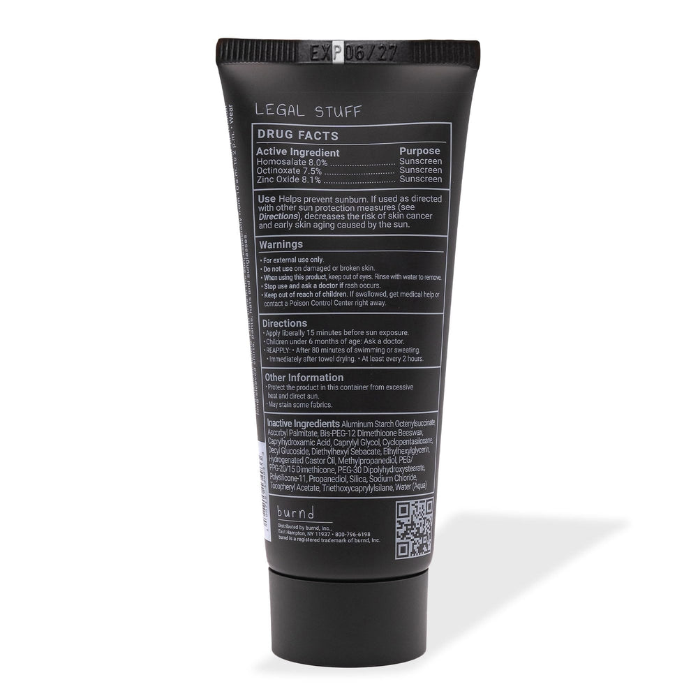 burnd SPF41 packaging shown for active outdoor adventures