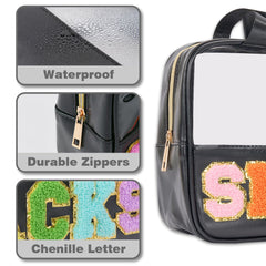 Burskit chenille patches on bag add personality and fashion flair.