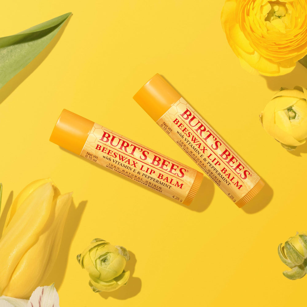 Pocket and purse friendly Burt's Bees Lip Balm Original Beeswax for daily use.