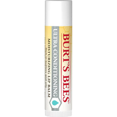 Burt's Bees Lip Balm close-up showing Kokum Butter formula on a single tube for smooth lips.