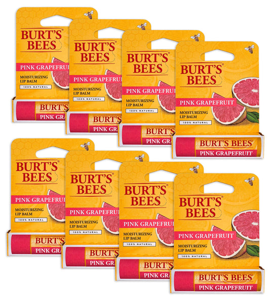 Burt's Bees Pink Grapefruit lip balm twist-up for on-the-go moisture.