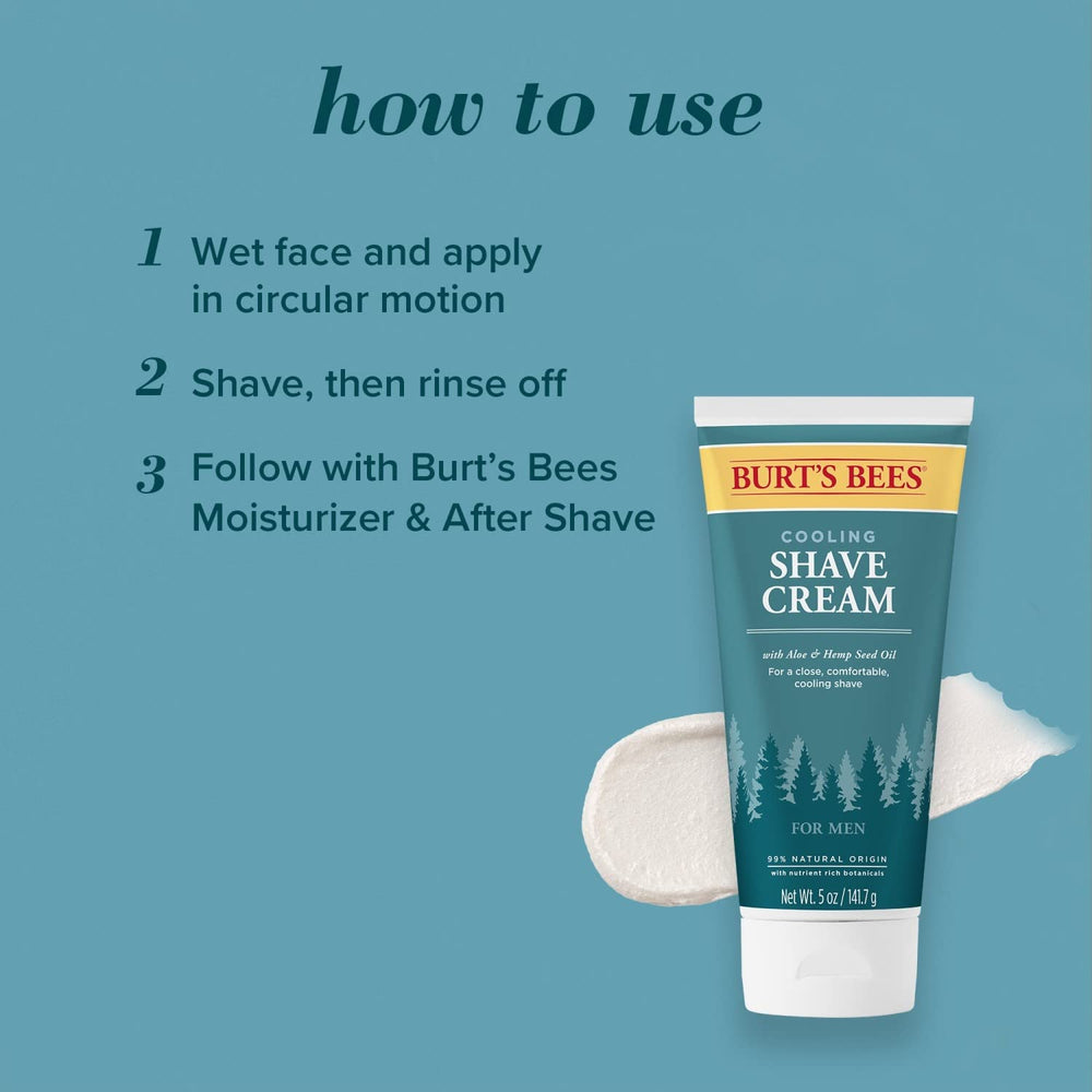 Burt's Bees cooling sensation post-shave feel on skin.