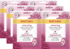 Burt's Bees Renewing Biocellulose mask packaging shown for easy at-home pampering