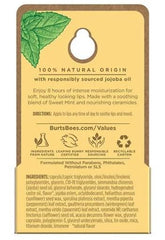 Close-up of Burt's Bees Sweet Mint lip treatment for nourishing moisture.