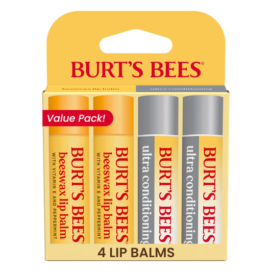 Burt's Bees Ultra Conditioning lip balm tube close-up showing hydration