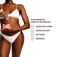 Bushbalm Scrub on skin during application promotes radiant, smooth skin.
