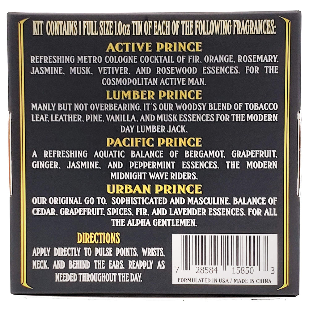 BushKlawz Premium Prince travel tin fits gym bag or briefcase.