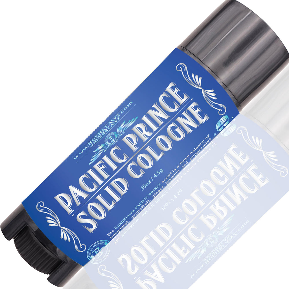 BushKlawz Solid Cologne Balm applies directly to pulse points for quick fragrance.