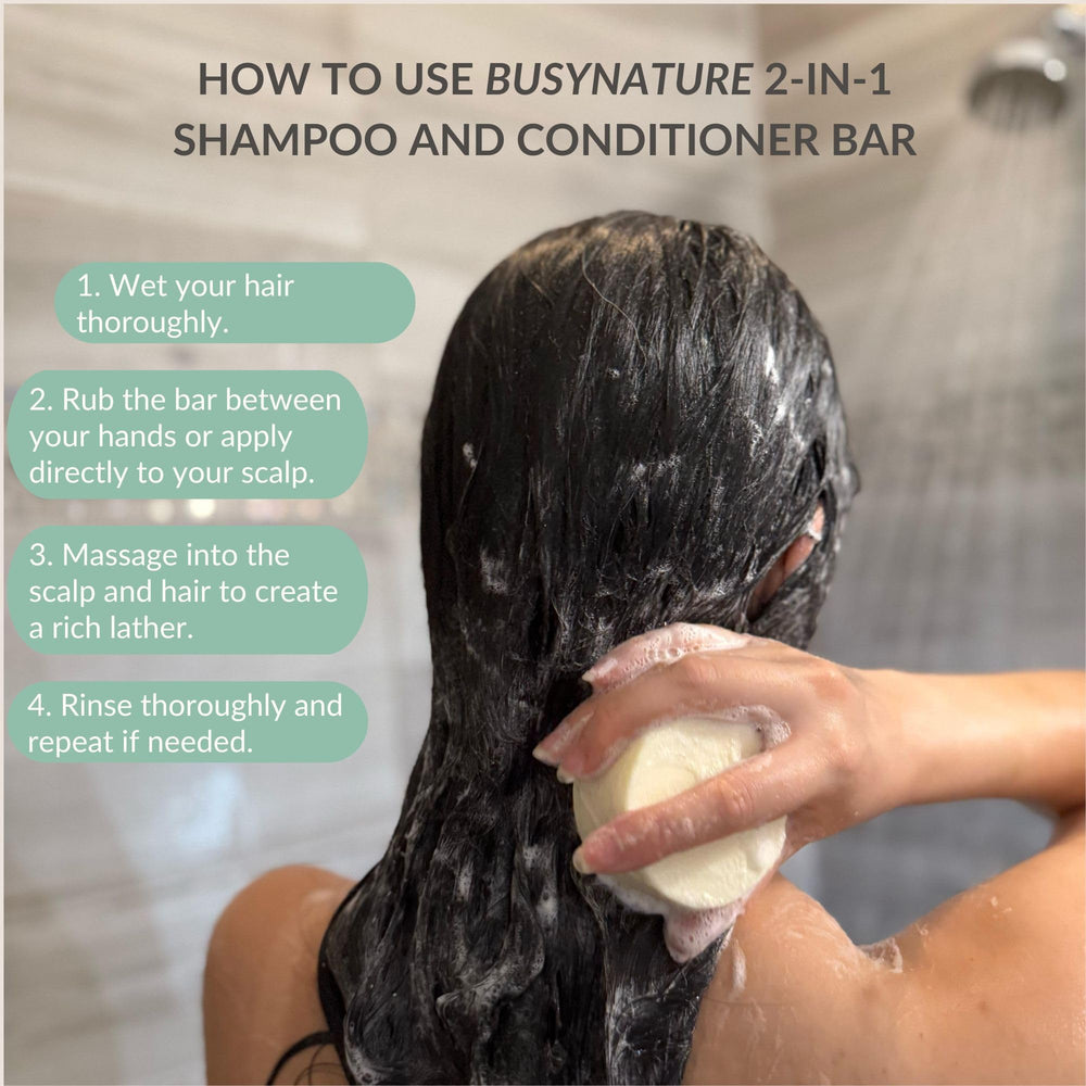 BusyNature sulfate-free bar emphasizes gentle cleansing for color-treated hair