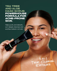 Buttah Tea Tree Kaolin Eco-Beads texture suggests gentle polish for radiant skin.