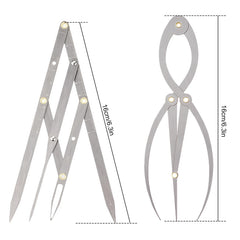 Buulea stainless steel brow caliper with frosted finish