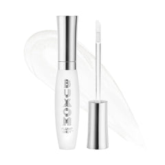 Buxom Plump Shot lip serum bottle with clear gloss and cooling plump.