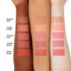 BUXOM Plump Shot in use demonstrates creamy-to-powder texture for layering color