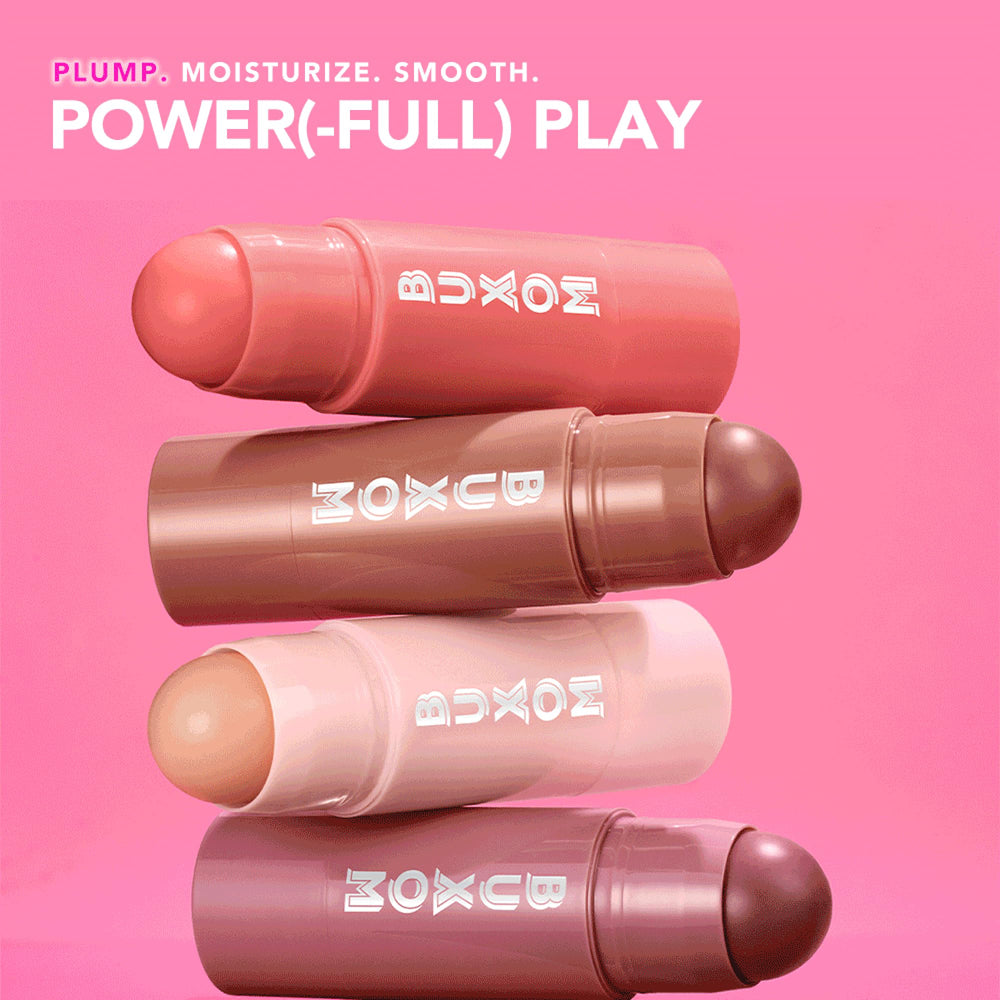 BUXOM Power-Full Plumping Lip Balm First Crush applicator ready for smooth application