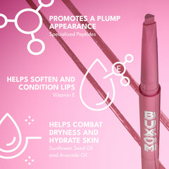 BUXOM Power Line oils soothe dryness for comfortable wear.