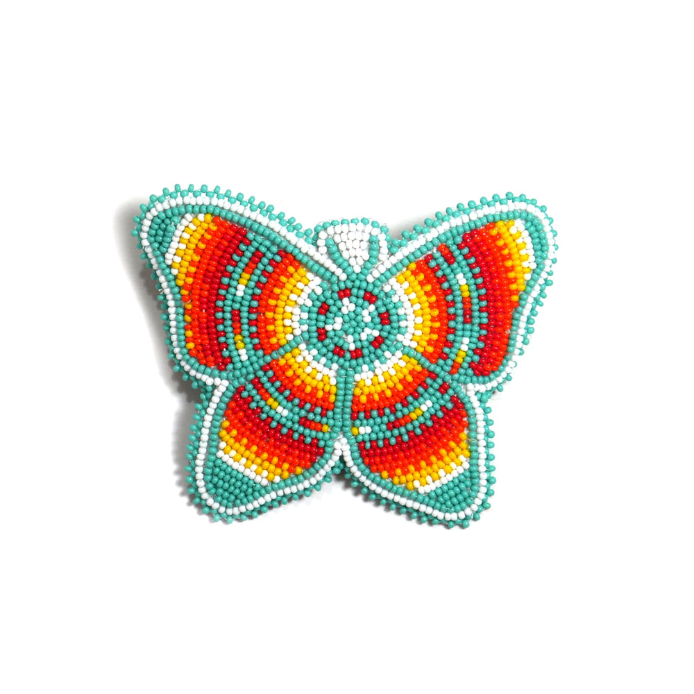 buybeaded butterfly turquoise hair clip featuring intricate beadwork for secure everyday styling