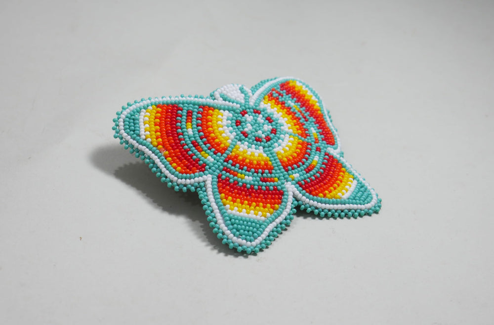 buybeaded closeup of zirconia seed beads showing a Native American-inspired pattern