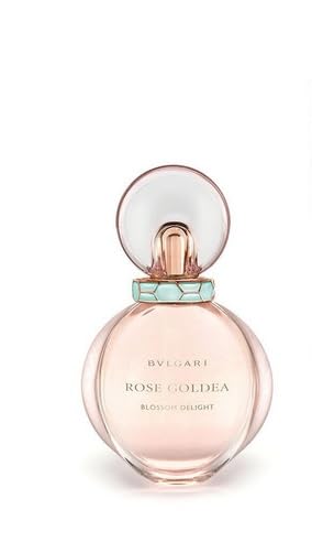 BVLGARI Rose Goldea Blossom Delight bottle highlights a radiant floral scent for daily wear.