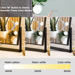 BWLLNI vanity mirror with lights offering 360-degree rotation for flexible angles.