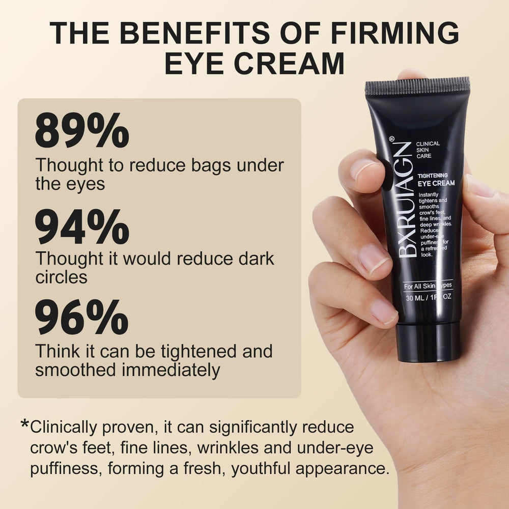 BXRUIAGN Instant Eye Tightener night routine shot hints at nightly renewal potential.
