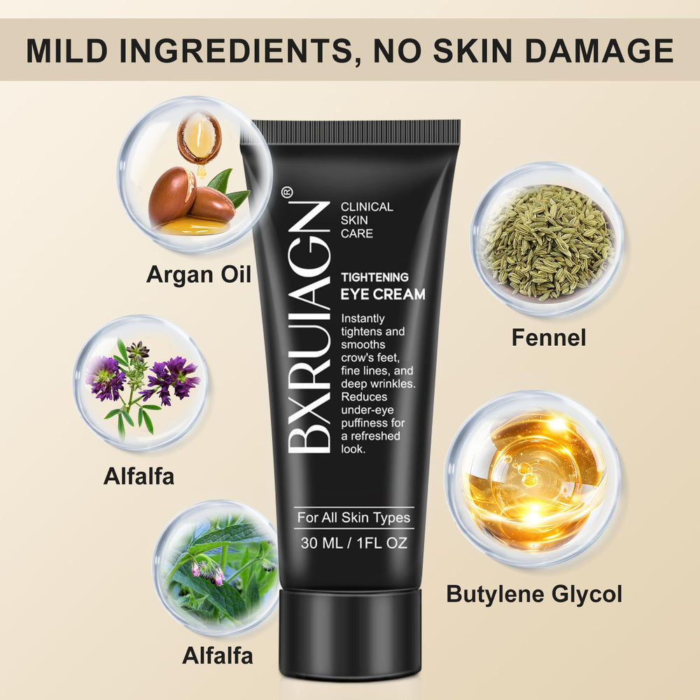BXRUIAGN Instant Eye Tightener close-up texture demonstrates gentle formula for sensitive skin.