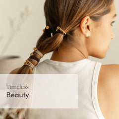 By Lilla bracelet hair tie limestone macro texture highlights stretch comfort