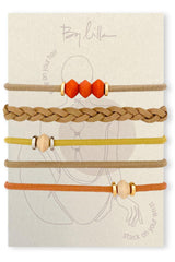 By Lilla bracelet hair tie limestone on the wrist for secure, damage-free wear