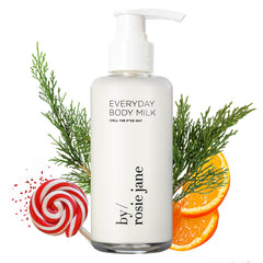 By Rosie Jane Chill Out Everyday Body Milk bottle pour for quick hydration.