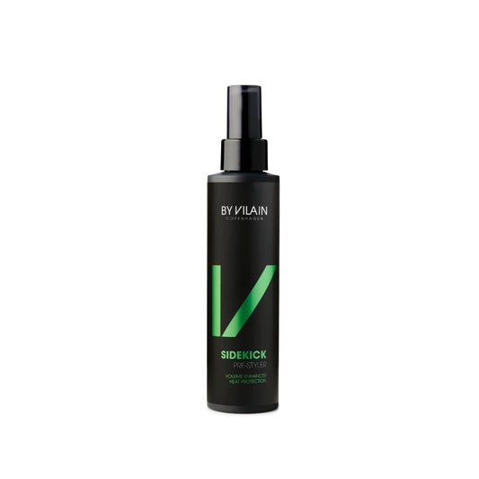 By Vilain Sidekick spray application for effortless volume and long-lasting hold.