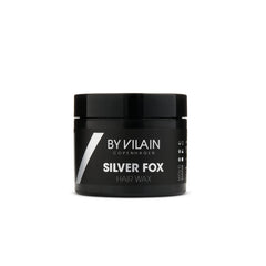 By Vilain Silver Fox Mud Wax jar for strong hold and refined finish.