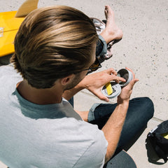 BYRD Hair Clay Pomade 2-Pack dime-sized amount warmed before styling.