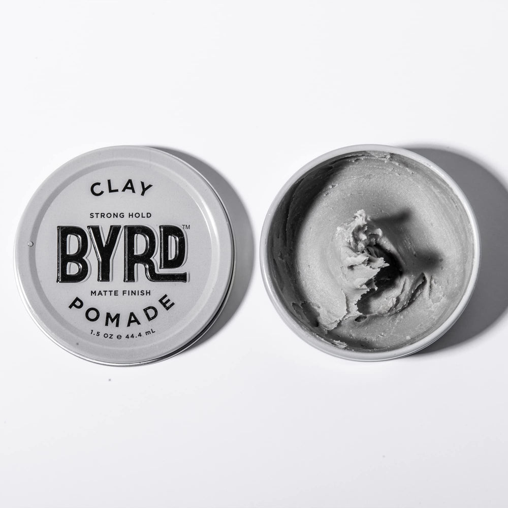 BYRD Hair Clay Pomade 2-Pack quiff and slick-back style example.