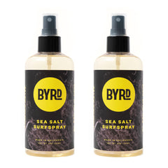 BYRD Sea Salt Surfspray bottle on shelf delivers beachy texture and shine