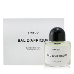 Byredo Bal Dafrique bottle top close-up, emphasizing a refined scent experience.