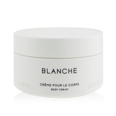 Byredo Blanche Body Cream fragrance swirls imply soothing sensory experience.