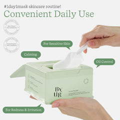 Hygienic tweezers accompany ByUR Green Wonder mask sheets.