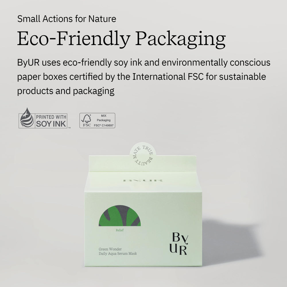 Pack highlights 30 sheets for daily routine with ByUR Green Wonder.